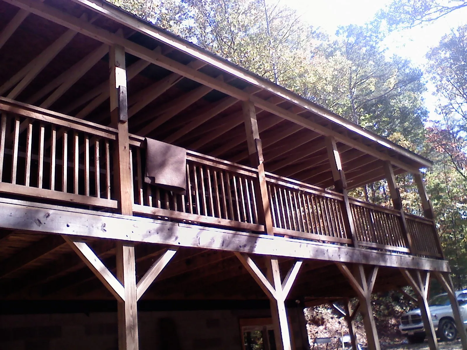 Timber framing under a new elevated porch and deck — Roof Leak Repair in Pacolet Mills by Roofing Brothers
